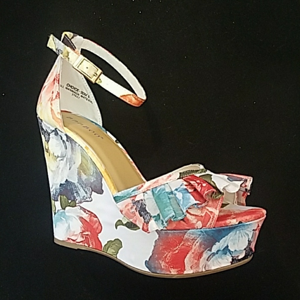 Ladies Floral Wedges